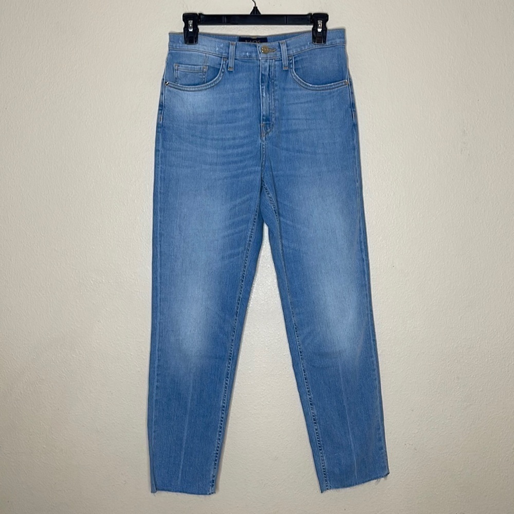 Kaos Denim Boyfriend High Waisted Stretch Raw Hem Karl Mom Jeans Size 28